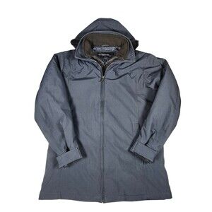 Weatherproof Brand Since 1948 Men's SMALL Dual Zip Blue Coat Jacket With Hood